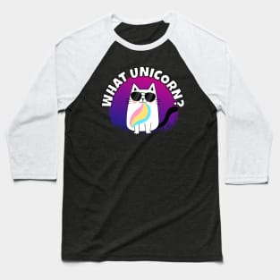 What Unicorn Nuaghty Cat Baseball T-Shirt